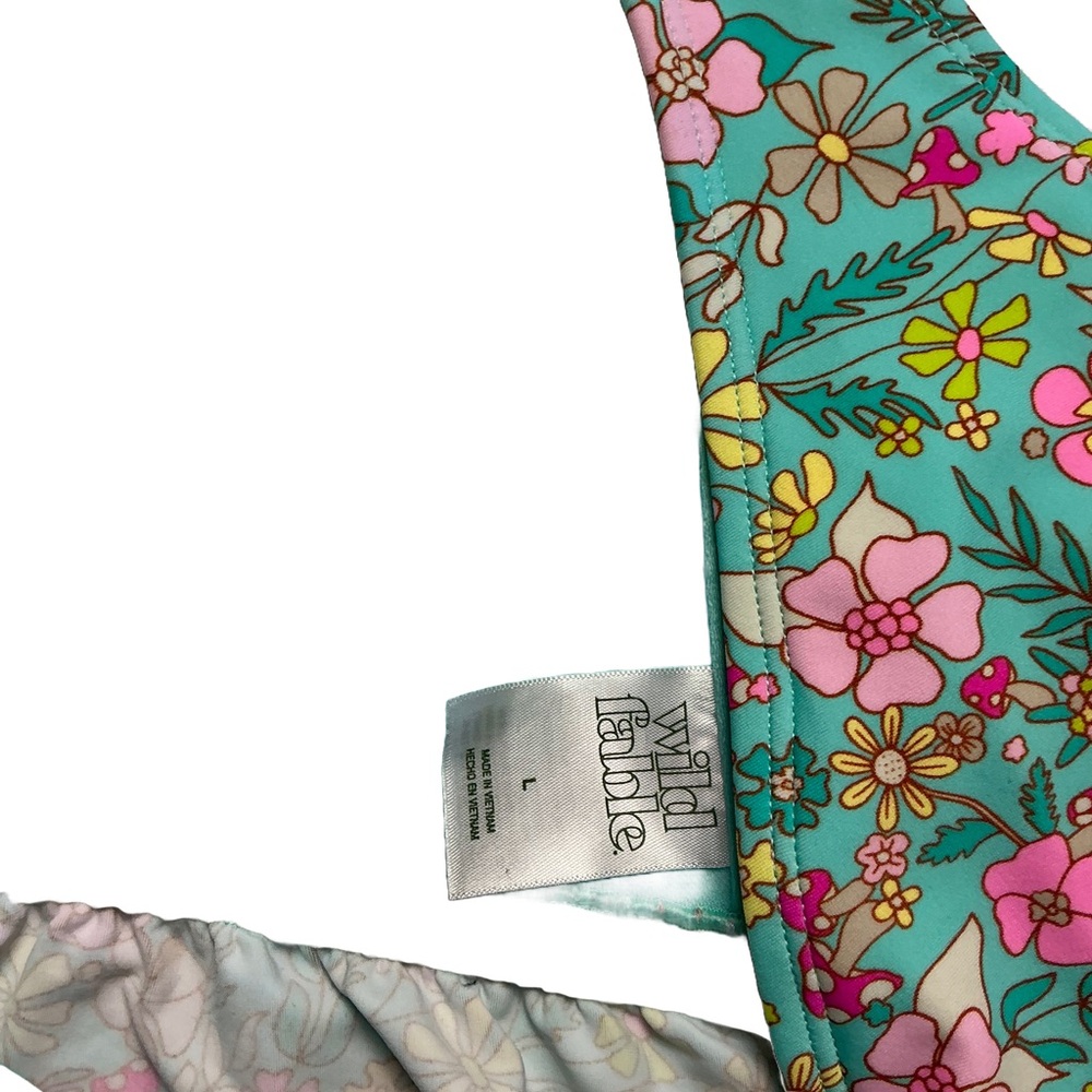 Wild Fable Floral Print Halter Swim Top - NWOT - Picture 3 of 3